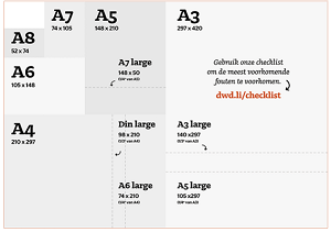 Papierformaten A- En B Reeks. Elk Papierformaat Met Afmetingen.